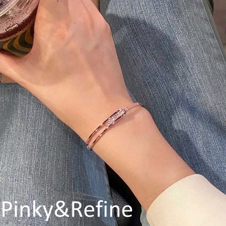ピンクゴールド お洒落 バングル | Pinky&Refine | 詳細画像1 