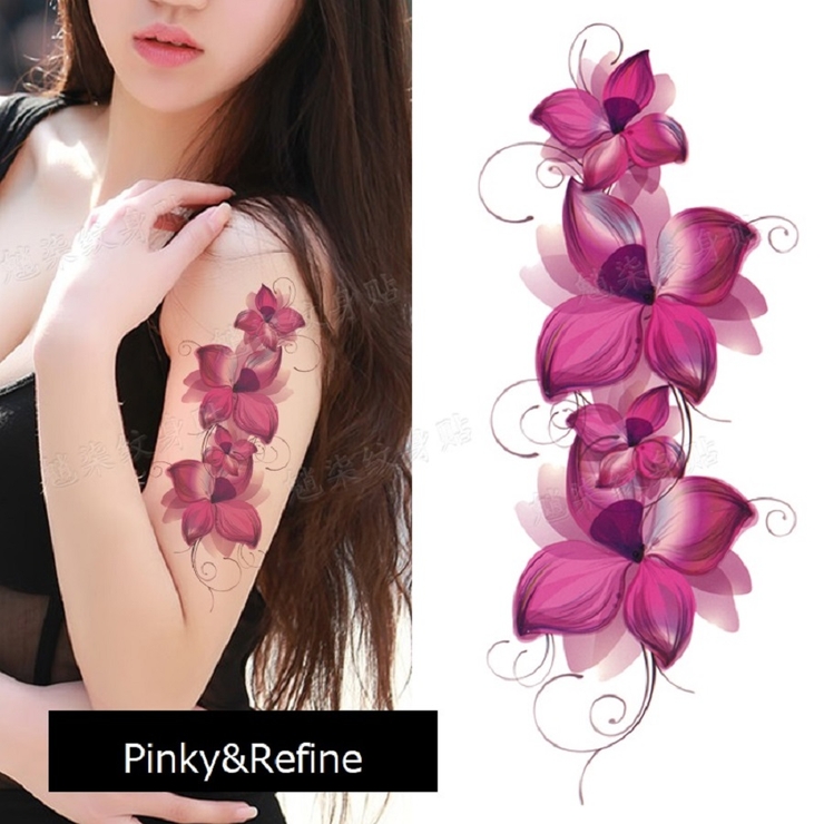 キレイ色の紫華 カッコいい タトゥーシール | Pinky&Refine | 詳細画像1 