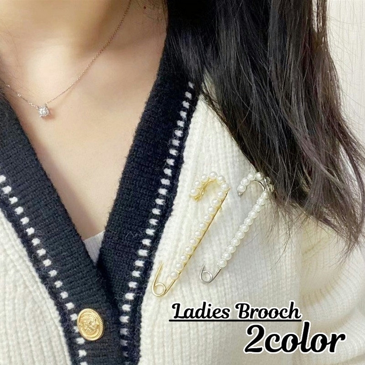 ブローチ フェイクパール ピン | PlusNao | 詳細画像1 