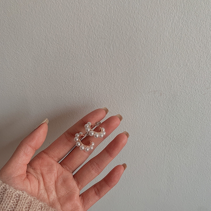 ピアス ハーフフープピアス レディース | PlusNao | 詳細画像13 