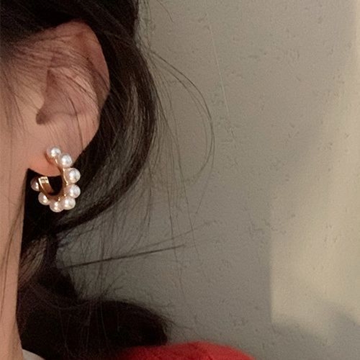 ピアス ハーフフープピアス レディース | PlusNao | 詳細画像7 