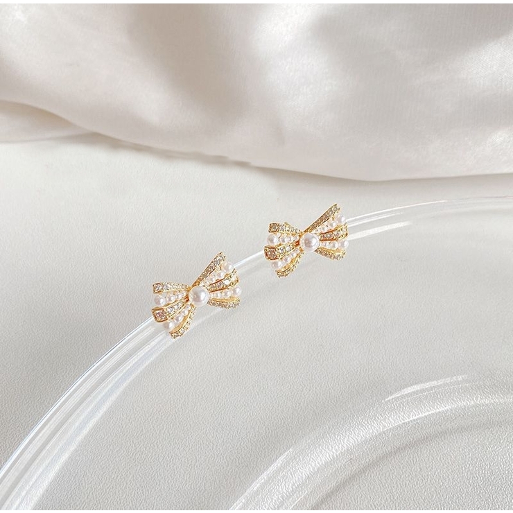 ピアス ラインストーン リボン | PlusNao | 詳細画像6 