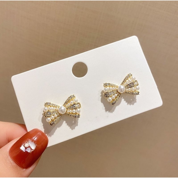 ピアス ラインストーン リボン | PlusNao | 詳細画像8 