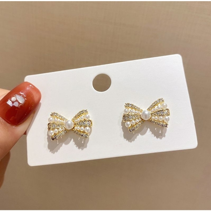 ピアス ラインストーン リボン | PlusNao | 詳細画像9 