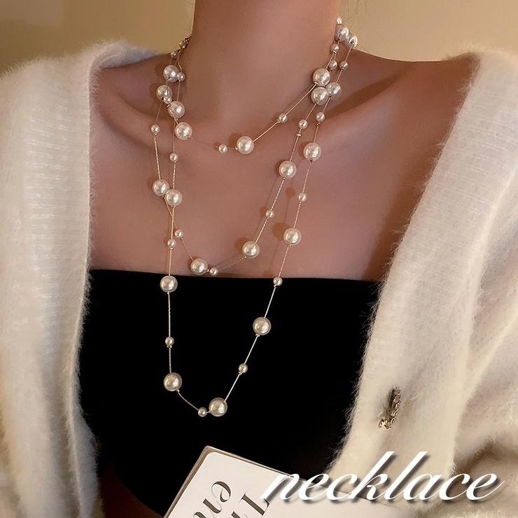 ネックレス ロング 三重 | PlusNao | 詳細画像1 