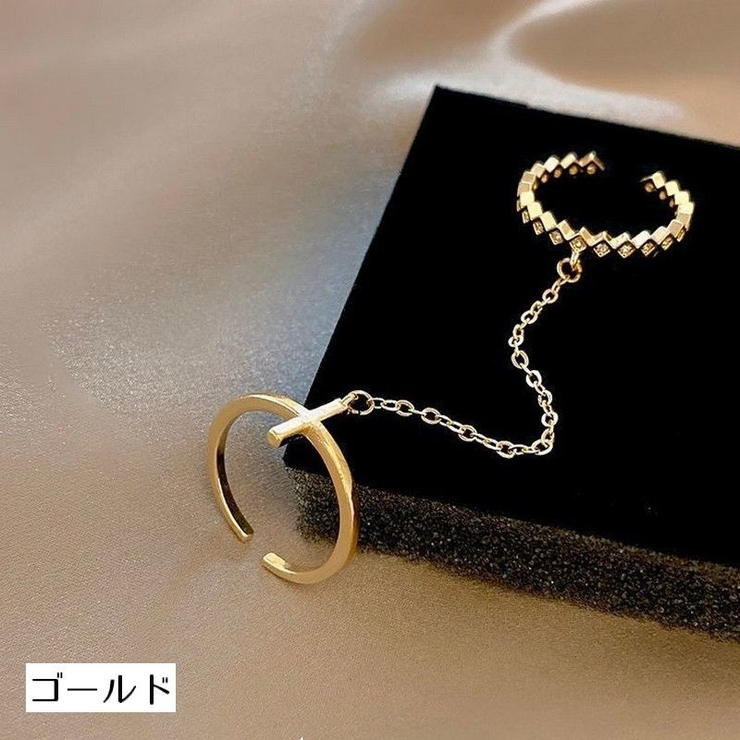 指輪 ダブルチェーンリング レディース[品番：FQ000155276