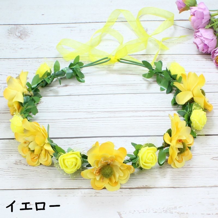 ヘッドコサージュ 花冠 花かんむり | PlusNao | 詳細画像8 