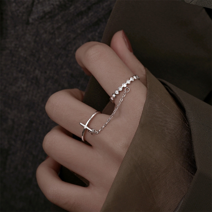 オープンリング チェーン ダブルリング | PlusNao | 詳細画像2 