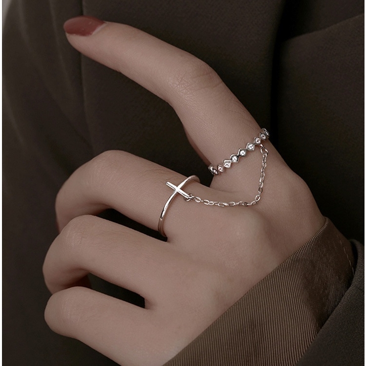 オープンリング チェーン ダブルリング | PlusNao | 詳細画像3 