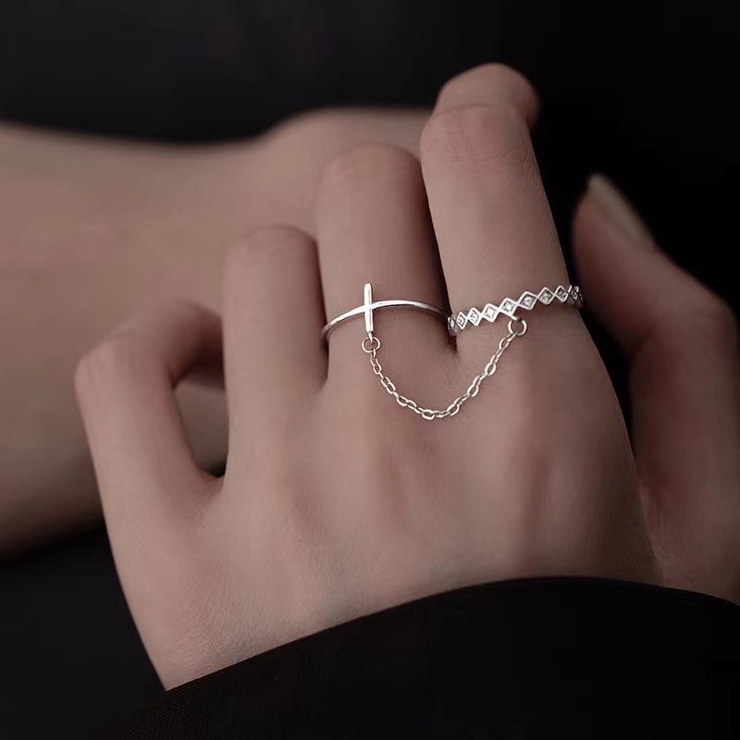 オープンリング チェーン ダブルリング | PlusNao | 詳細画像4 