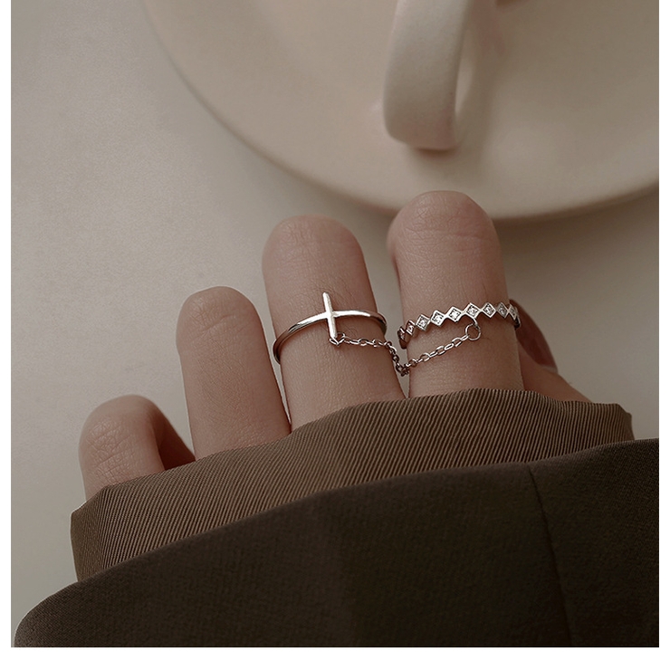 オープンリング チェーン ダブルリング | PlusNao | 詳細画像6 