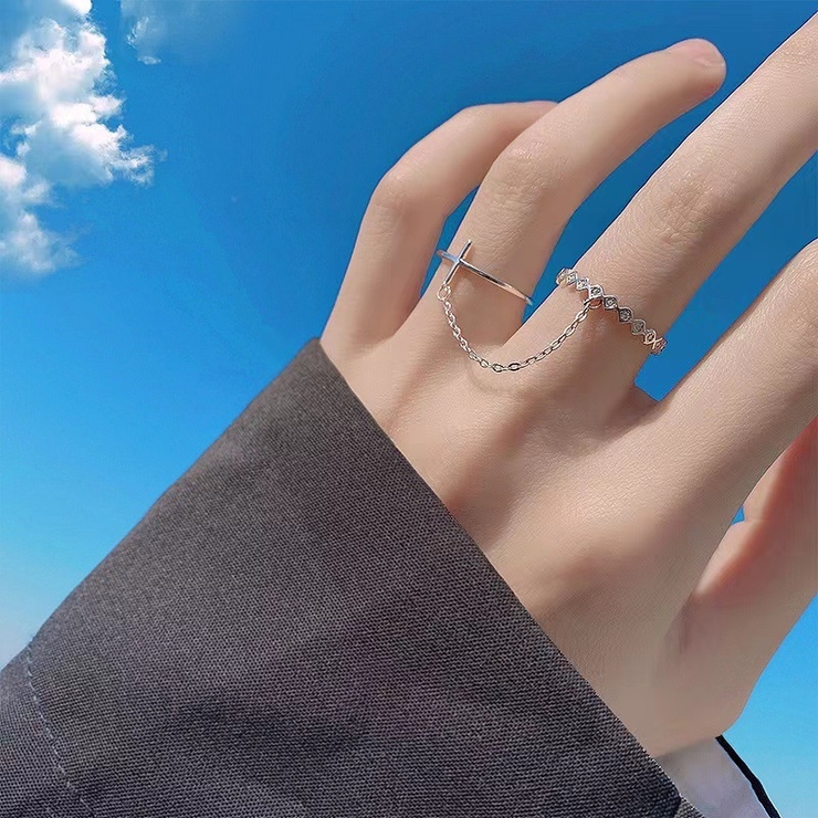 オープンリング チェーン ダブルリング | PlusNao | 詳細画像8 