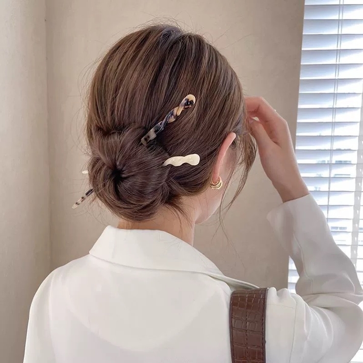 【試着のみ】nood かんざし ヘアアクセ レア　ヘアスティック ヘアスティック u字 かんざし 普段使い 浴衣 金属アレルギー対応