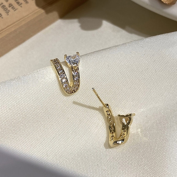 ピアス ハーフフープピアス レディース | PlusNao | 詳細画像10 