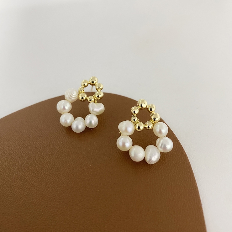 ピアス スタッドピアス フェイクパール | PlusNao | 詳細画像4 