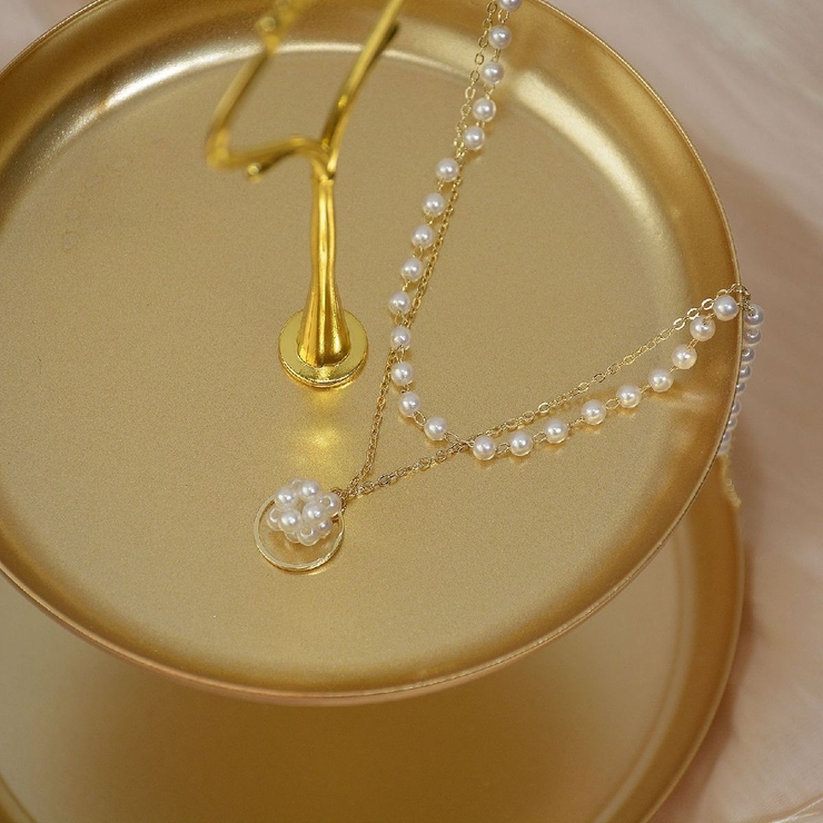 パール調ネックレス 2連チョーカー ペンダント | PlusNao | 詳細画像10 