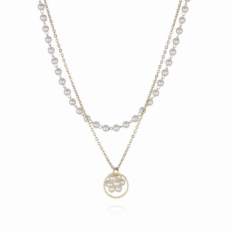 パール調ネックレス 2連チョーカー ペンダント | PlusNao | 詳細画像17 