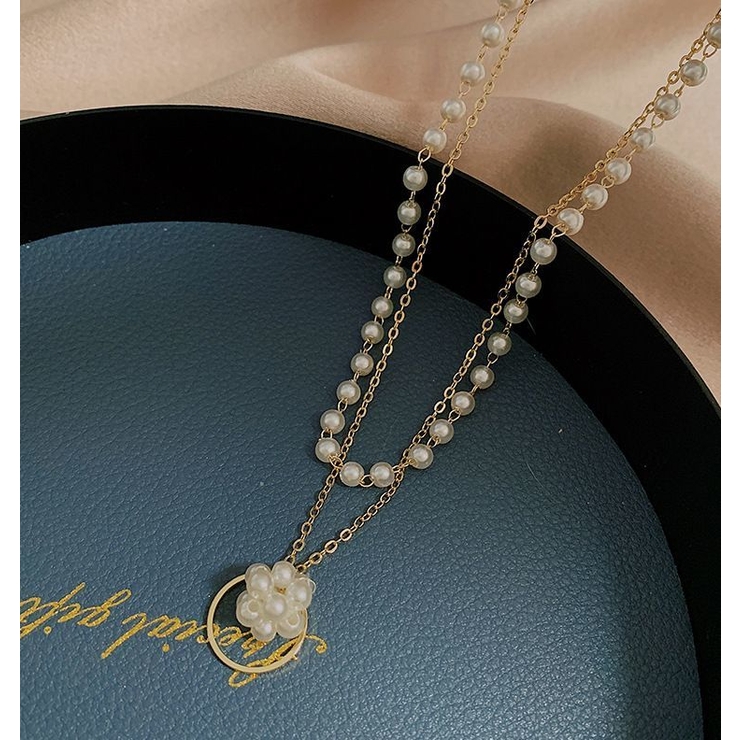 パール調ネックレス 2連チョーカー ペンダント | PlusNao | 詳細画像9 