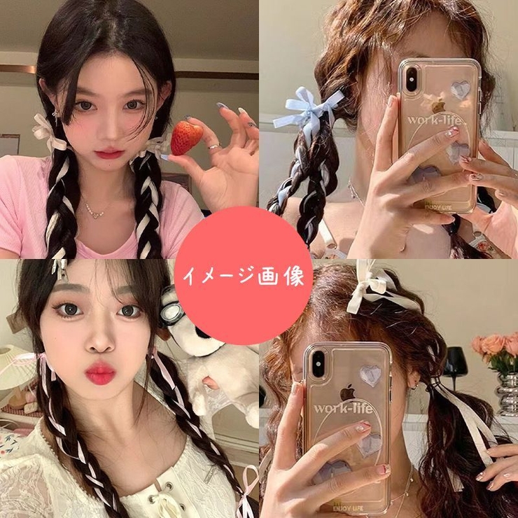 ヘアクリップ リボン付 くちばしクリップ | PlusNao | 詳細画像4 