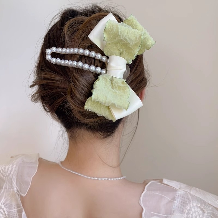 ヘアクリップ リボン付き レディース | PlusNao | 詳細画像5 