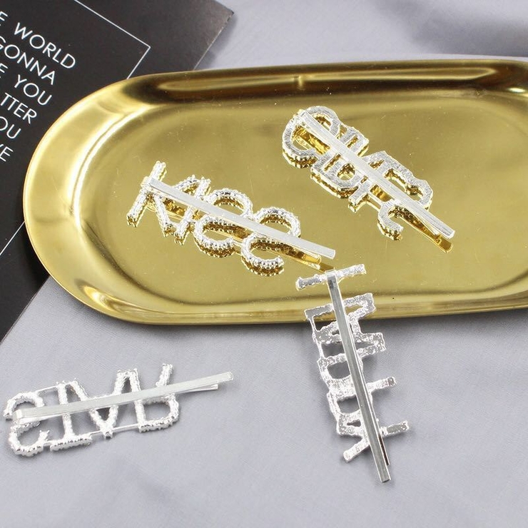 ヘアピン 英字 ラインストーン | PlusNao | 詳細画像3 