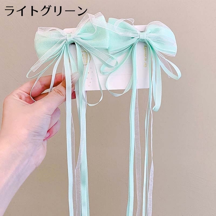 リボンヘアクリップセット 同色2個セット 編み込み | PlusNao | 詳細画像9 