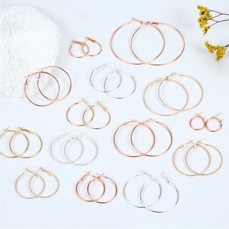 フープピアス リングピアス 6ペア | PlusNao | 詳細画像3 