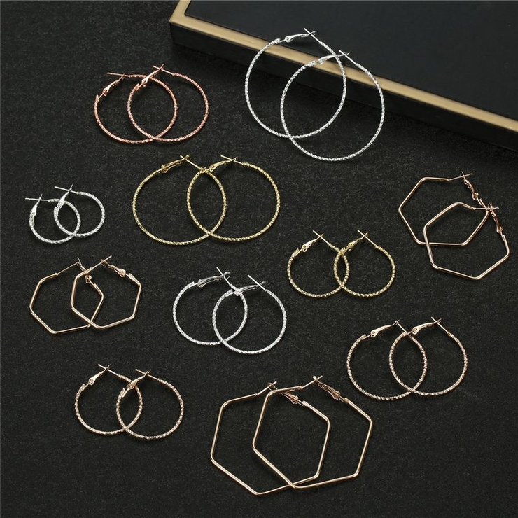 フープピアス リングピアス 6ペア | PlusNao | 詳細画像6 