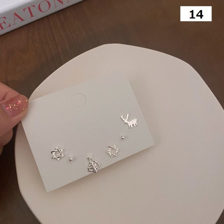 スタッドピアス 3ペアセット アクセサリー | PlusNao | 詳細画像12 