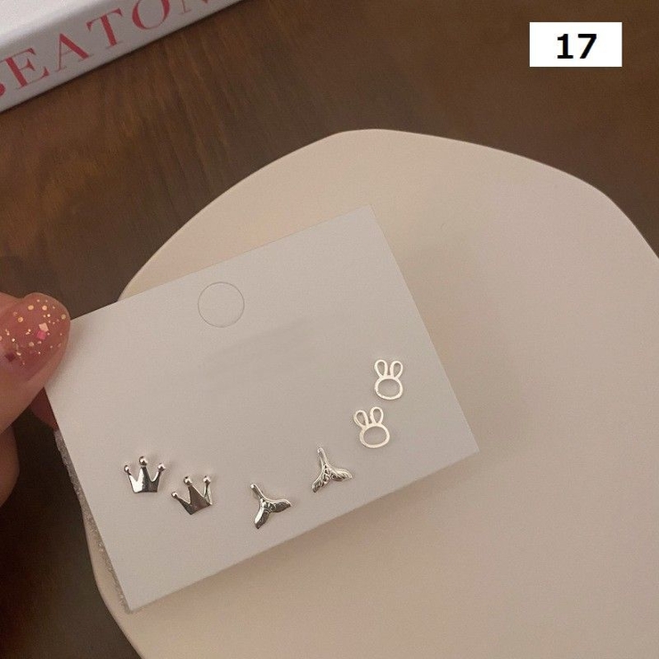 スタッドピアス 3ペアセット アクセサリー | PlusNao | 詳細画像14 