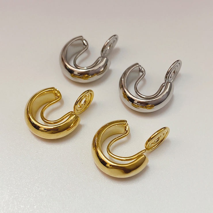 フープイヤリング ノンホールピアス 両耳用 | PlusNao | 詳細画像3 