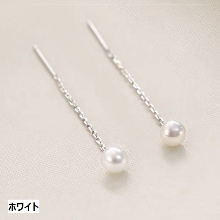 チェーンピアス アメリカンピアス フェイクパール | PlusNao | 詳細画像10 