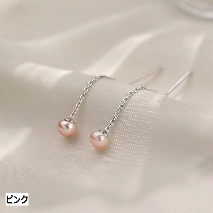 チェーンピアス アメリカンピアス フェイクパール | PlusNao | 詳細画像11 