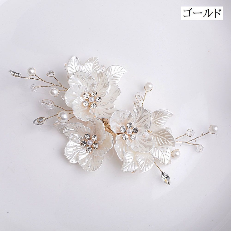 ヘッドコサージュ ヘアクリップ ブライダル | PlusNao | 詳細画像7 