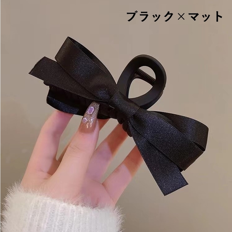バンスクリップ ヘアクリップ ブラックリボン | PlusNao | 詳細画像6 