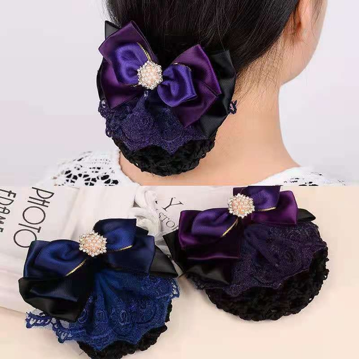 バレッタ ヘアネット付き お団子ヘア[品番：FQ000178341
