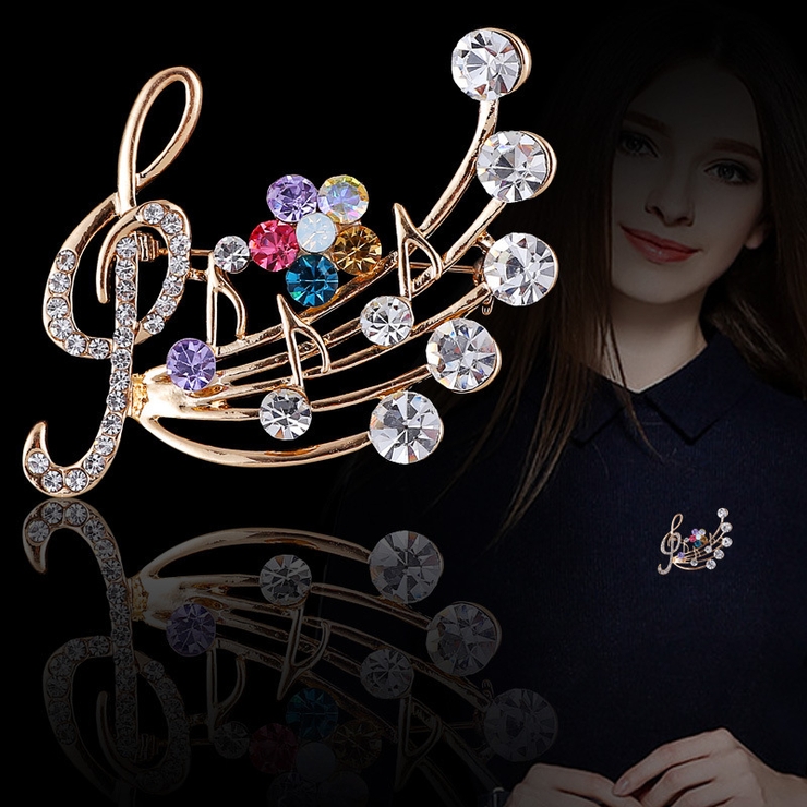 ブローチ ラインストーン 音符 | PlusNao | 詳細画像4 