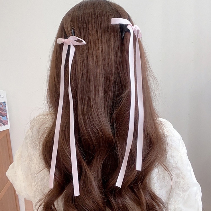 ヘアクリップ リボン付き 2個セット | PlusNao | 詳細画像2 