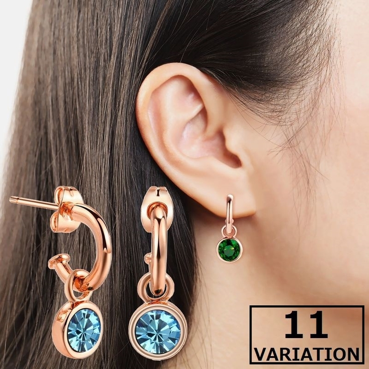 ピアス ハーフフープピアス レディース | PlusNao | 詳細画像1 