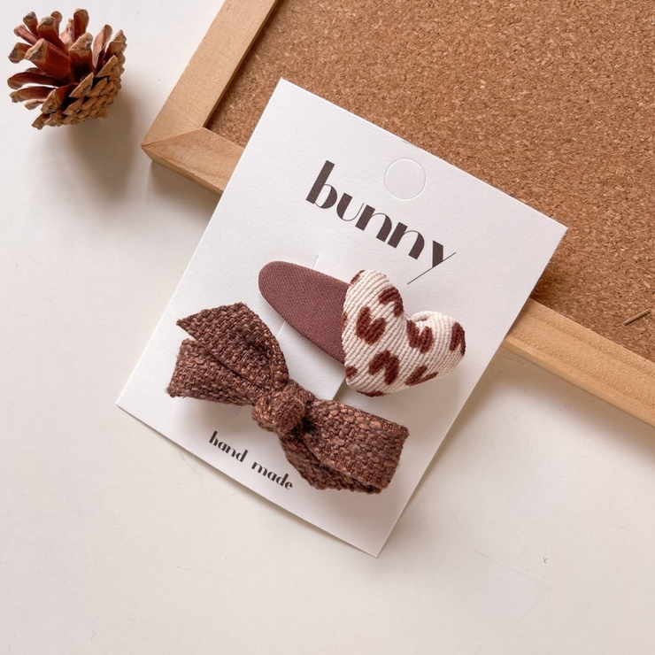 オーダー♡すいかリボン BB 】ベビーヘアクリップキッズヘアクリップ