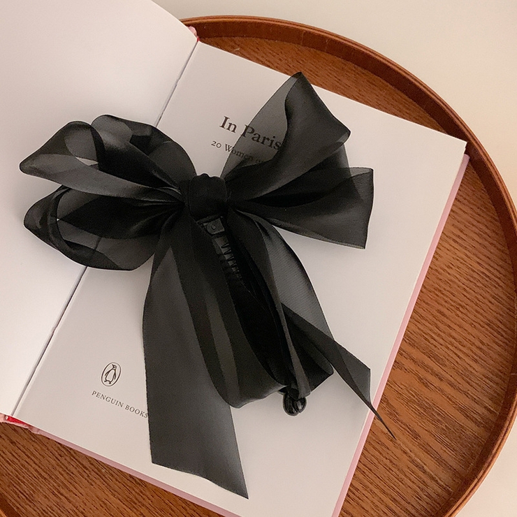 ヘアクリップ バナナクリップ リボン付き | PlusNao | 詳細画像7 