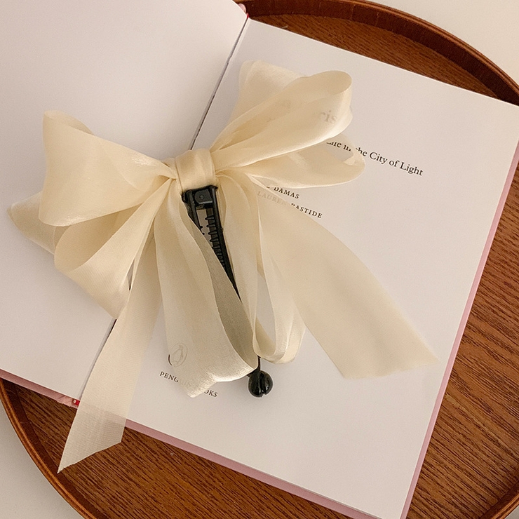 ヘアクリップ バナナクリップ リボン付き | PlusNao | 詳細画像9 