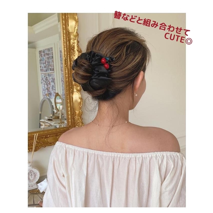 ヘアクリップ ポニーリング シュシュ風 | PlusNao | 詳細画像3 
