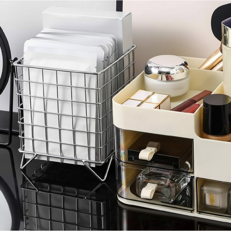 ワイヤーバスケット 小物入れ 足付き | PlusNao | 詳細画像7 