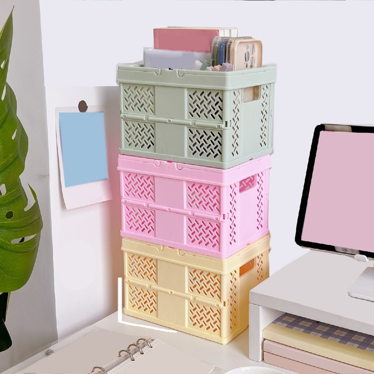 折りたたみ式ミニコンテナボックス ストッカー 収納ボックス | PlusNao | 詳細画像4 