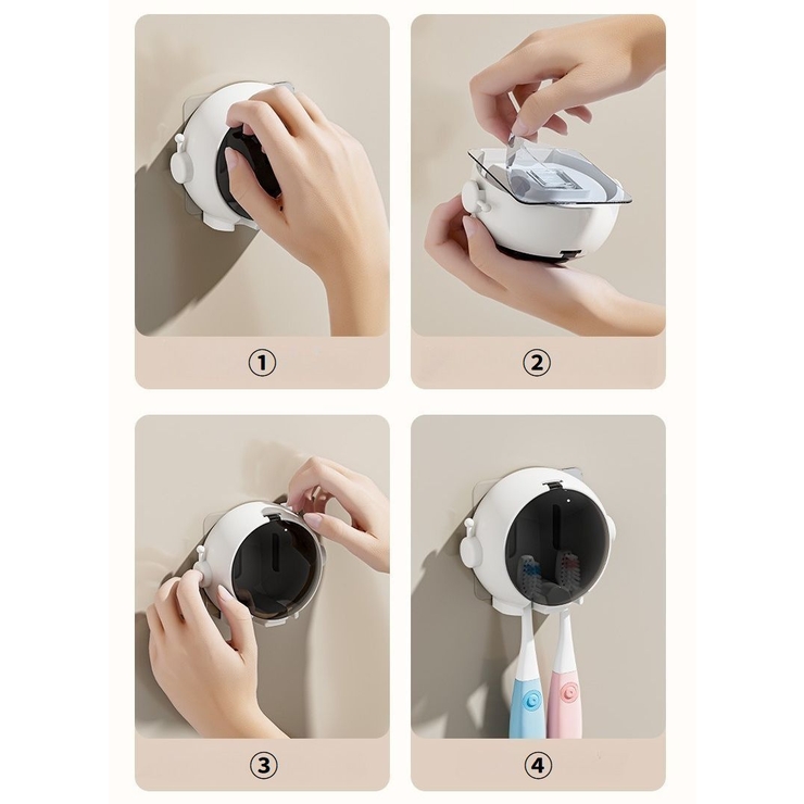 歯ブラシホルダー 壁掛け 穴あけ不要 | PlusNao | 詳細画像10 