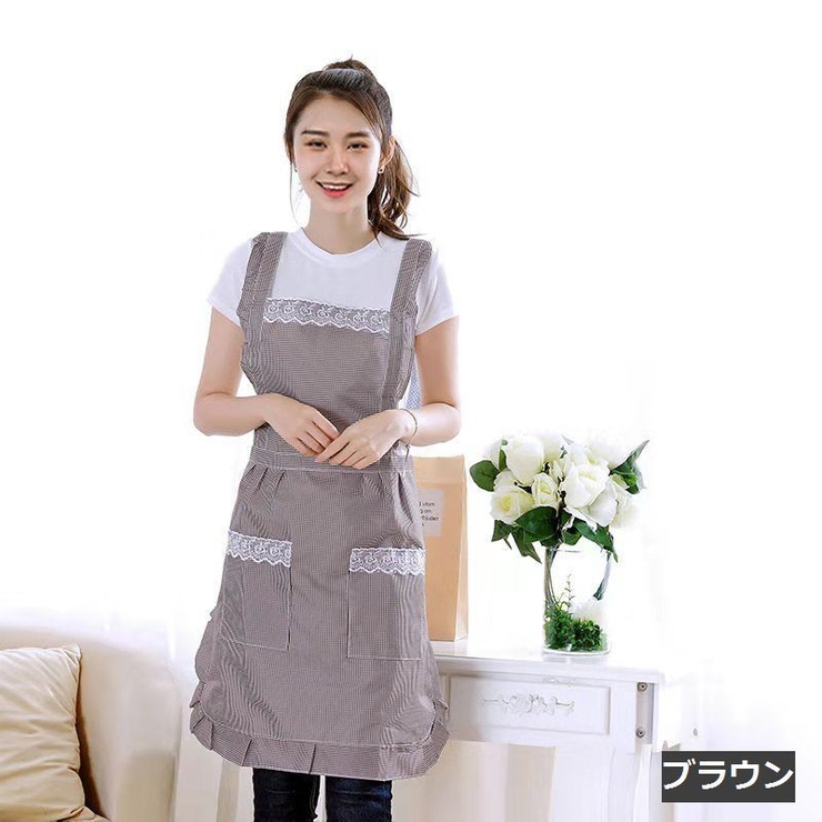 カフェエプロン エプロン ワンピースエプロン | PlusNao | 詳細画像18 