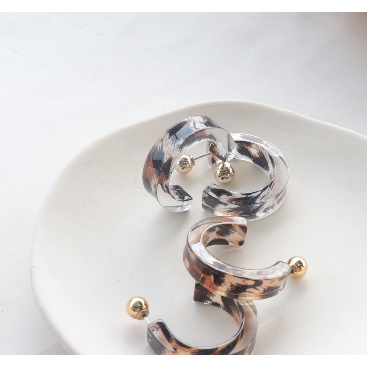 ピアス クリア ヒョウ柄 | PlusNao | 詳細画像3