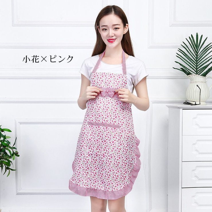 新品未使用・さえらヒスクローネ　ピンクのお花のエプロン 楽天市場】さえら エプロンの通販
