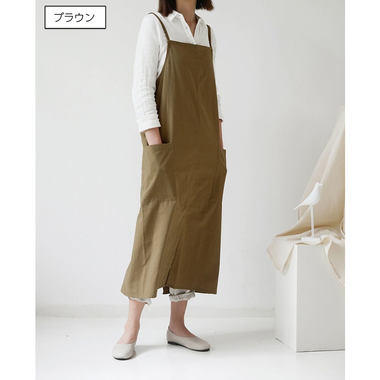 エプロン ワンピース型 ポケット付き | PlusNao | 詳細画像12 
